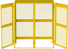 Jamco - Gas Cylinder Storage Cabinet - Steel, 60" Wide x 38" Deep x 70" High, Safety Yellow - All Tool & Supply