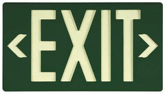 NMC - Exit, Plastic Exit Sign - 15-7/8" Wide x 8-5/8" High, Glow-in-the-Dark - All Tool & Supply