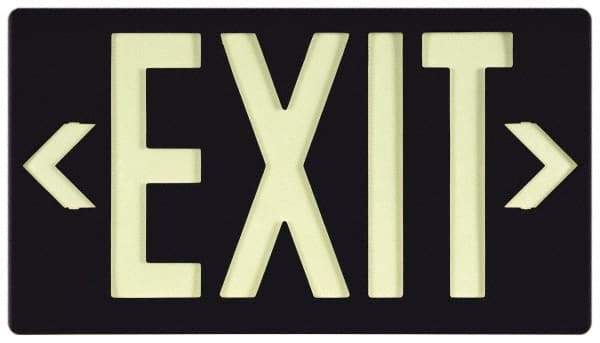 NMC - Exit, Plastic Exit Sign - 15-7/8" Wide x 8-5/8" High, Glow-in-the-Dark - All Tool & Supply