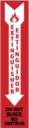 NMC - Extinguisher, Plastic Fire Sign - 4" Wide x 18" High, English/Spanish - All Tool & Supply