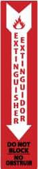 NMC - Extinguisher, Pressure Sensitive Vinyl Fire Sign - 4" Wide x 18" High, English/Spanish - All Tool & Supply