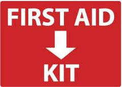 NMC - "First Aid Kit", 10" Long x 14" Wide, Rigid Plastic Safety Sign - Rectangle, 0.05" Thick, Use for First Aid - All Tool & Supply