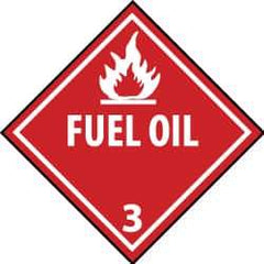 NMC - Fuel Oil DOT Shipping Label - 4" High x 4" Wide - All Tool & Supply