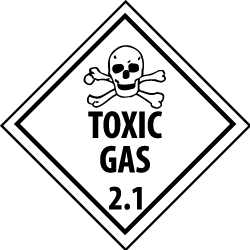 NMC - Toxic Gas DOT Shipping Label - 4" High x 4" Wide - All Tool & Supply