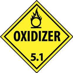 NMC - Oxidizer DOT Shipping Label - 4" High x 4" Wide - All Tool & Supply