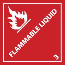 NMC - Flammable Liquid DOT Shipping Label - 4" High x 4" Wide - All Tool & Supply