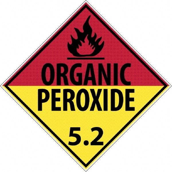 NMC - 10-3/4" Wide x 10-3/4" High, Rigid Plastic Placard - Black on Red & Black on Yellow, UV Resistant, Chemical Resistant, Graffiti Proof - All Tool & Supply