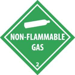 NMC - Non Flammable Gas DOT Shipping Label - 4" High x 4" Wide - All Tool & Supply