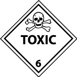 NMC - Toxic DOT Shipping Label - 4" High x 4" Wide - All Tool & Supply