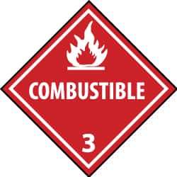 NMC - Combustible DOT Shipping Label - 4" High x 4" Wide - All Tool & Supply