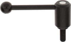 KIPP - M16 x 2.0, 1.61" Hub Diam, Steel Threaded Stud Adjustable Tension Lever with 0° Handle - 1.57" Stud Length, 5.3" OAL, 2.22" High - All Tool & Supply