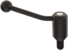 KIPP - M20 x 2.5, 1.61" Hub Diam, Steel Threaded Stud Adjustable Tension Lever with 20° Handle - 1.18" Stud Length, 5.06" OAL, 3.52" High - All Tool & Supply