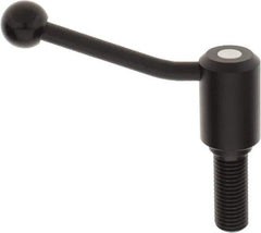 KIPP - M24 x 3.0, 1.61" Hub Diam, Steel Threaded Stud Adjustable Tension Lever with 20° Handle - 2.36" Stud Length, 5.06" OAL, 3.52" High - All Tool & Supply