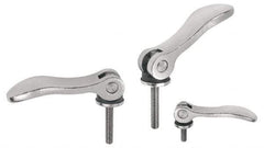 KIPP - #10-32, 0.59" Hub Diam, Stainless Steel Adjustable Clamping Handle - 1.96" Stud Length - All Tool & Supply