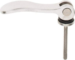 KIPP - #10-32, 0.59" Hub Diam, Stainless Steel Adjustable Clamping Handle - 1.57" Stud Length - All Tool & Supply