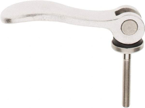 KIPP - M5 x 0.8, 0.59" Hub Diam, Stainless Steel Adjustable Clamping Handle - 1.18" Stud Length - All Tool & Supply