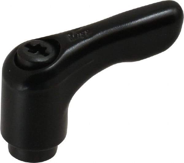 KIPP - #10-32, 0.51" Hub Diam, Zinc Die Cast (Steel Components) Tapped Insert Adjustable Clamping Handle - 1.85" OAL, 1.22" High, 0.35" Hole Depth - All Tool & Supply