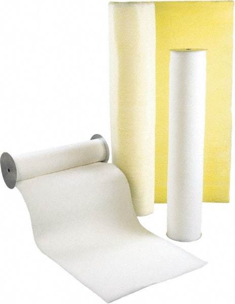 Made in USA - 65' Long x 31-7/8" Wide x 3/4" Thick Synthetic Automatic Air Filter Media Roll - MERV 4, 72% Arrestance Efficiency, 500 FPM Max Air Flow, 0.07" wpg Init Resist, 1" wpg Final Resist, Use with Any Unit - All Tool & Supply