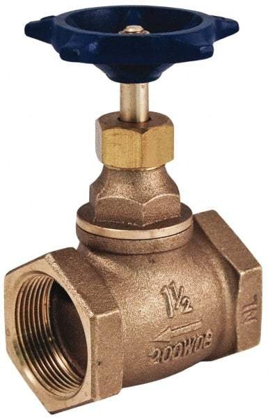 Legend Valve - 1" Pipe, FNPT Ends, Brass Rising Stem Globe Valve - Bronze Disc, Bolted Bonnet, 200 psi WOG, 125 psi WSP, Class 125 - All Tool & Supply