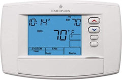 White-Rodgers - 45 to 99°F, 4 Heat, 2 Cool, Premium Commercial Digital 7 Day Programmable Universal Multi-Stage or Heat Pump Thermostat - 0 to 30 Volts, Horizontal Mount, Electronic Contacts Switch - All Tool & Supply