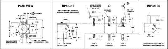 Joyce/Dayton - 1 Ton Capacity, 3" Lift Height, Upright Mechanical Screw Actuator - Top Plate - All Tool & Supply