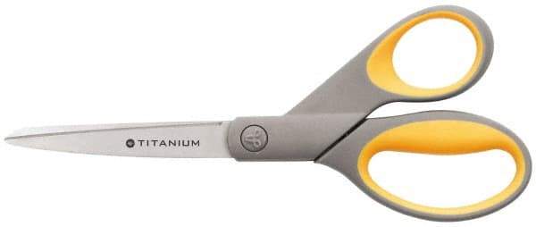 Clauss - 3-1/4" LOC, 8" OAL Titanium Standard Shears - Ambidextrous, Straight Handle, For General Purpose Use - All Tool & Supply