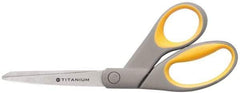 Clauss - 3-1/4" LOC, 8" OAL Titanium Standard Shears - Ambidextrous, Straight Handle, For General Purpose Use - All Tool & Supply