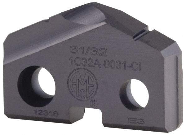 Allied Machine and Engineering - 1-7/16" Diam x 1/4" Thick, Seat Code 3, 132° Included Angle Spade Drill Insert - TiAlN Coated, Carbide, Grade K20, Series T-A - All Tool & Supply