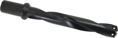 Allied Machine and Engineering - Series 3, 1-13/32 to 1-7/8" Diam, 1-1/2" Diam Straight Shank with Flange, Helical Flute Spade Drill - 8-1/4" Max Depth, 10-1/2" Body Length, 13" OAL, Standard Length, Through Coolant - All Tool & Supply