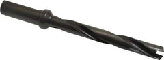 Allied Machine and Engineering - Series 0.5, 39/64 to 11/16" Diam, 3/4" Diam Straight Shank with Flange, Helical Flute Spade Drill - 4-1/2" Max Depth, 5-47/64" Body Length, 7-21/32" OAL, Extended Length, Through Coolant - All Tool & Supply