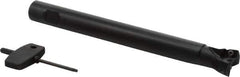 Seco - 93° Lead Angle, 1" Min Cut Diam, 0.28" Max Depth of Cut, Indexable Chamfer and Angle End Mill - 2 Inserts, XO.. 1204.. Insert Style, 7.87" Overall Length, Through Coolant, Straight Shank - All Tool & Supply