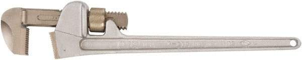 Ampco - 14" Aluminum Straight Pipe Wrench - 2-13/16" Pipe Capacity - All Tool & Supply