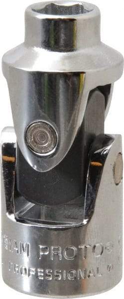 Proto - 3/8" Drive, Standard Hand Socket - 6 Points, 1-3/4" OAL, Alloy Steel, Chrome Finish - All Tool & Supply