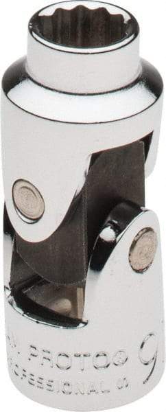 Proto - 3/8" Drive, Standard Hand Socket - 12 Points, 1-3/4" OAL, Alloy Steel, Chrome Finish - All Tool & Supply