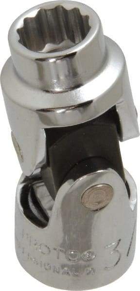 Proto - 3/8", 3/8" Drive, Standard Hand Socket - 12 Points, 1-3/4" OAL, Alloy Steel, Chrome Finish - All Tool & Supply