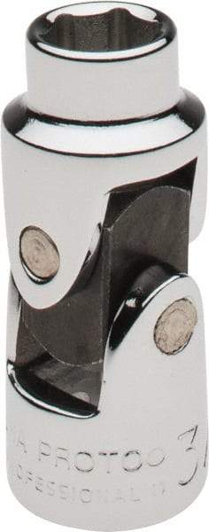 Proto - 3/8", 3/8" Drive, Standard Hand Socket - 6 Points, 1-3/4" OAL, Alloy Steel, Chrome Finish - All Tool & Supply