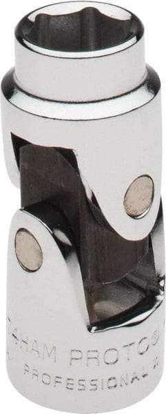 Proto - 3/8" Drive, Standard Hand Socket - 6 Points, 1-3/4" OAL, Alloy Steel, Chrome Finish - All Tool & Supply