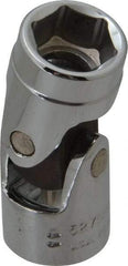 Proto - 1/2", 3/8" Drive, Standard Hand Socket - 6 Points, 1-3/4" OAL, Alloy Steel, Chrome Finish - All Tool & Supply