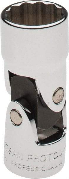 Proto - 3/8" Drive, Standard Hand Socket - 12 Points, 2" OAL, Alloy Steel, Chrome Finish - All Tool & Supply