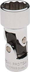 Proto - 3/8" Drive, Standard Hand Socket - 12 Points, 2-3/32" OAL, Alloy Steel, Chrome Finish - All Tool & Supply