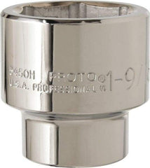 Proto - 1-9/16", 1/2" Drive, Standard Hand Socket - 6 Points, 2-1/4" OAL, Alloy Steel, Chrome Finish - All Tool & Supply