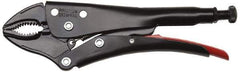 Proto - 5-1/2" OAL Curved Jaw Locking Pliers - 21/64" Jaw Width, 55/64" Jaw Depth, 1-19/64" Jaw Opening, Standard Handle - All Tool & Supply