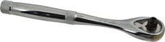 Proto - 3/8" Drive Pear Head Aerospace Ratchet - Chrome Finish, 8-1/2" OAL, 45 Gear Teeth, Standard Head - All Tool & Supply