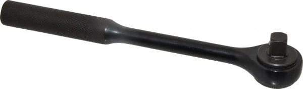 Proto - 3/8" Drive Round Head Standard Ratchet - Black Oxide Finish, 7-3/8" OAL, 72 Gear Teeth, Standard Head - All Tool & Supply