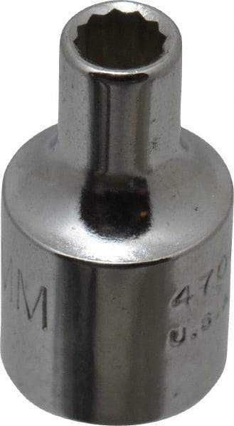 Proto - 1/4" Drive, Standard Hand Socket - 12 Points, 7/8" OAL, Alloy Steel, Chrome Finish - All Tool & Supply