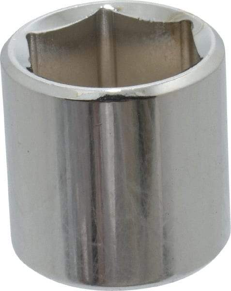 Proto - 1/4" Drive, Standard Hand Socket - 6 Points, 7/8" OAL, Alloy Steel, Chrome Finish - All Tool & Supply