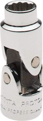 Proto - 1/4", 1/4" Drive, Standard Hand Socket - 12 Points, 1-25/64" OAL, Alloy Steel, Chrome Finish - All Tool & Supply