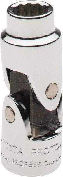 Proto - 1/4", 1/4" Drive, Standard Hand Socket - 12 Points, 1-25/64" OAL, Alloy Steel, Chrome Finish - All Tool & Supply