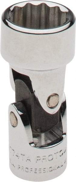 Proto - 7/16", 1/4" Drive, Standard Hand Socket - 12 Points, 1-13/32" OAL, Alloy Steel, Chrome Finish - All Tool & Supply