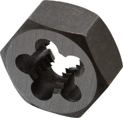 Interstate - 1/2-12 UNS Thread, 1-1/16" Hex, Right Hand Thread, Hex Rethreading Die - Carbon Steel, 1/2" Thick - Exact Industrial Supply